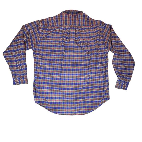 Vintage Tommy Hilfiger Shirt Mens XL Blue Classic Plaid Embroidered Chest Logo - Picture 2 of 10